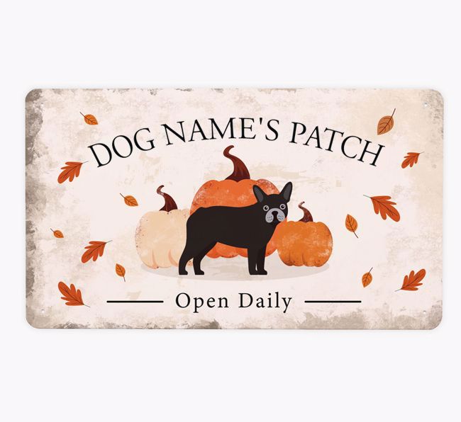 Pumpkin Patch: Personalised {breedFullName} Metal Sign